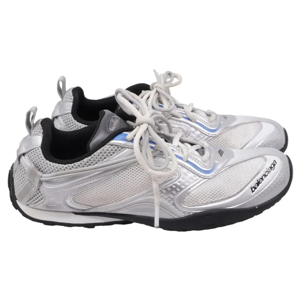 Balenciaga Radar Gradient Lines Sneakers in Silver Polyester